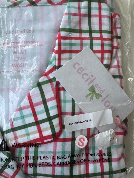 Cecil & Lou Women’s Holiday Pajama Set – Red & Green Plaid, Size Small, NWT - Picture 4 of 4